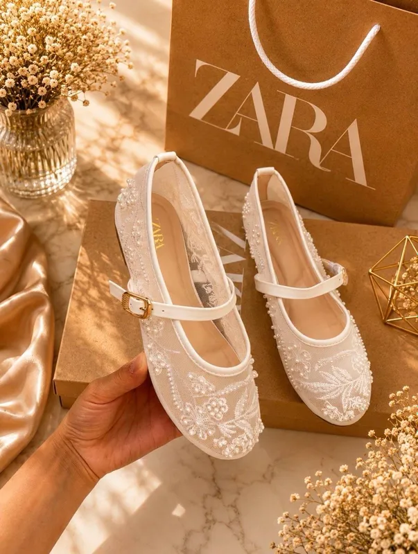 Балетки Zara оригинал, коробка, документы