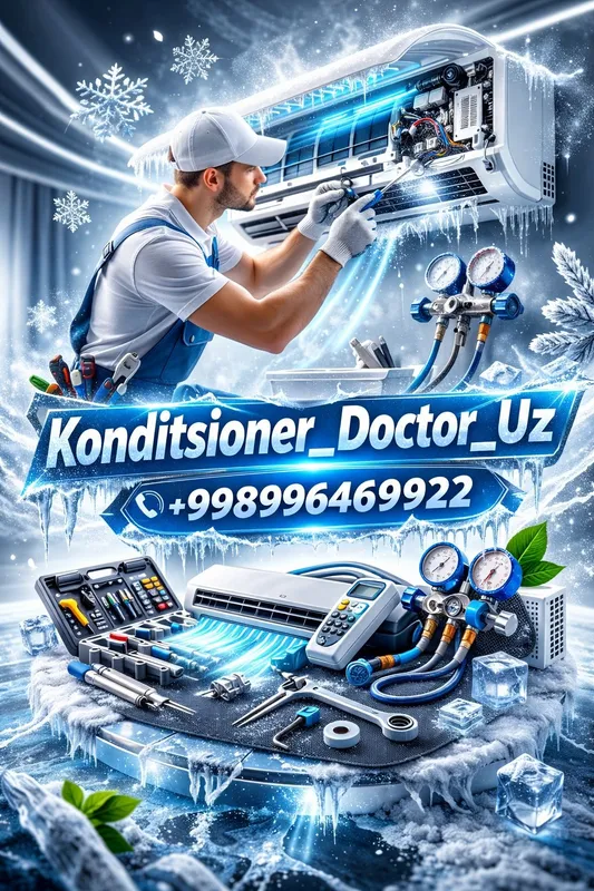 Konditsioner_doctor_uz. Ustanofka, Zaprafka Freon, Praflaktika, Remond