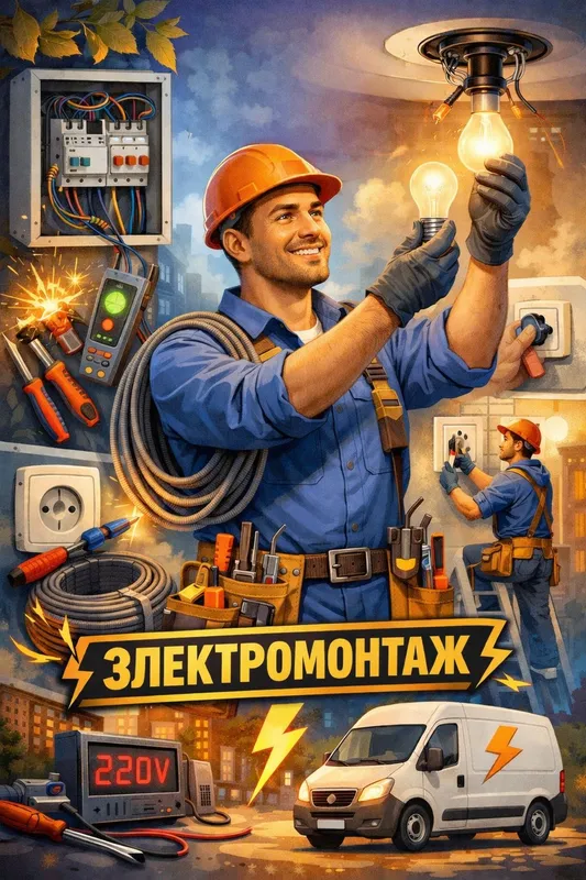 Электромонтаж с 0 до 100% Elektromontaj ishlari 0 dan 100% gacha