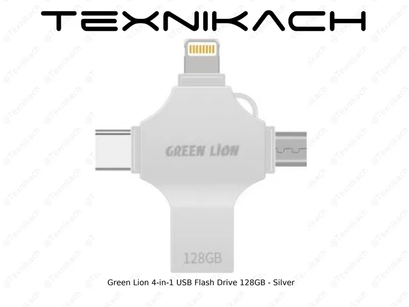 Green Lion 4-in-1 USB Flash Drive 128GB — флешка с 4 разъёмами 3 Green Lion 4-in-1 USB Flash Drive 128GB — флешка с 4 разъёмами 3