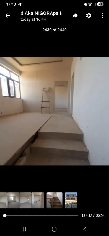 Nazarbekda Uchastka 2etajli 80% bitgan. 10