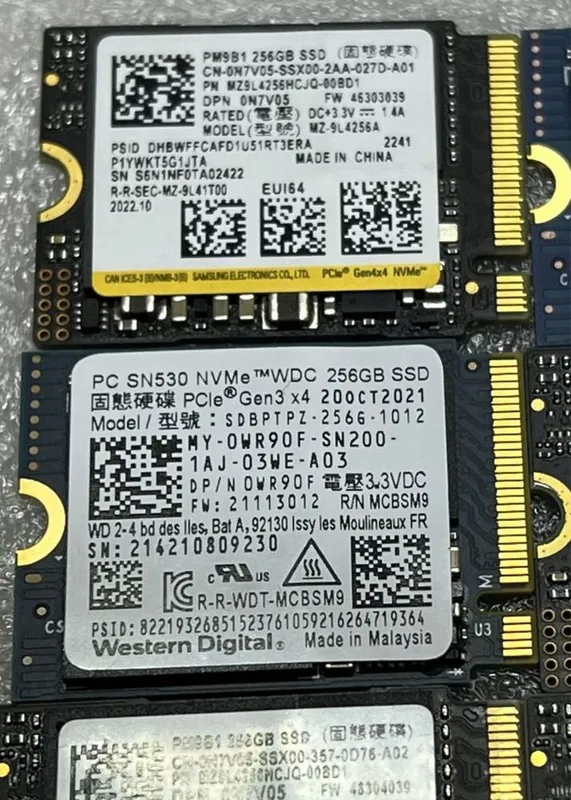 SSD NVME 512 от ведущих брендов бу 100%