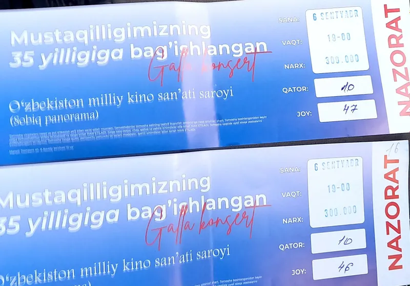 Gala konsertga chipta sotiladi 1 Gala konsertga chipta sotiladi 1