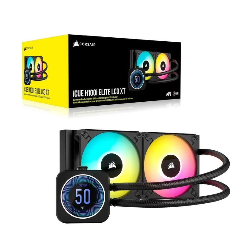 !Corsair iCUE H100i ELITE LCD 240mm suyuqlik bilan sovutish tizimi|QQS bilan narx 2