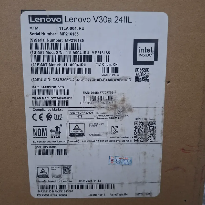 Моноблок Lenovo V30a 24 IIL белый сборка 4 Моноблок Lenovo V30a 24 IIL белый сборка 4