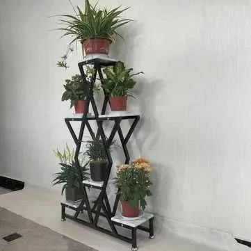 Подставка для цветов металлическая напольная на 6 полок 120×25×52см — фото 2