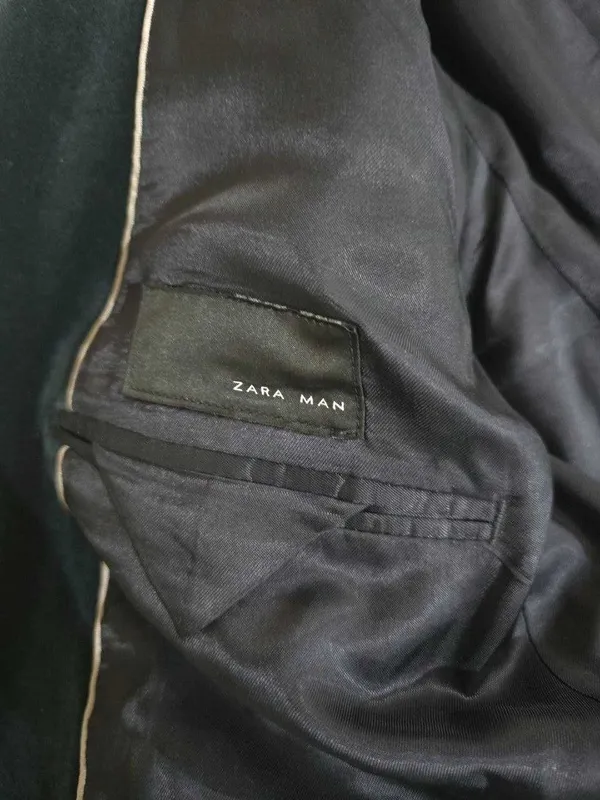 Продается Мужской бархатный пиджак Zara Man (б/у), размер 50 (L) 4