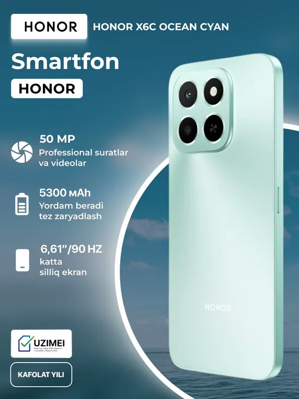 Смартфон HONOR X6c 6GB/128GB AMOLED 5300mAh камера 50MP — фото 5