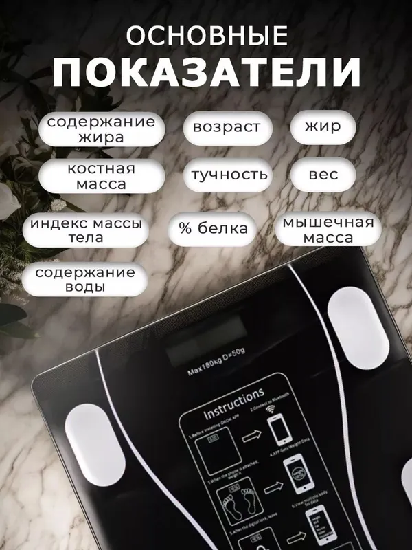 Весы напольные электронные управление с телефона — фото 1