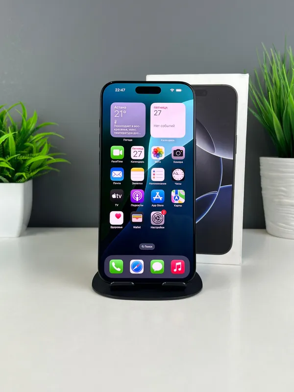 iPhone 16 ProMax 256Gb Black Akk: 100% Kelwamiz — фото 1