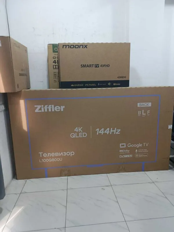 Телевизор ZIFFLER 100 4K QLED 144Hz Google TV 30%Скидки (2025 новинки)