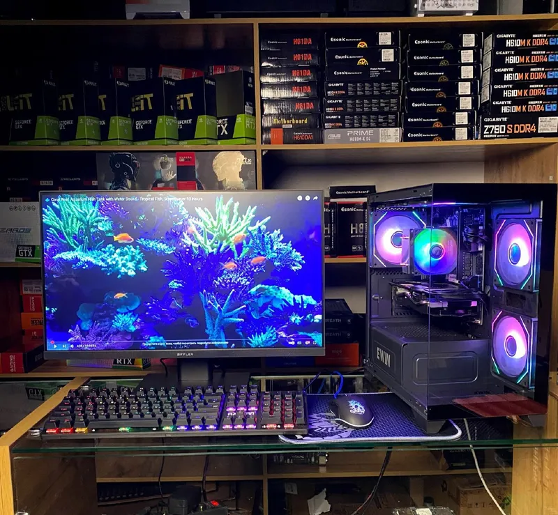 Kompyuter jamlanmasi – ZIFFLER 24" FHD IPS 120Hz, i5-6500, RX 580 8GB, 8GB RAM, 512GB SSD