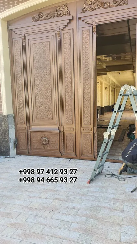 Ворота хай тек решетки навес дверь козырек мангал барбекю беседка — фото 5