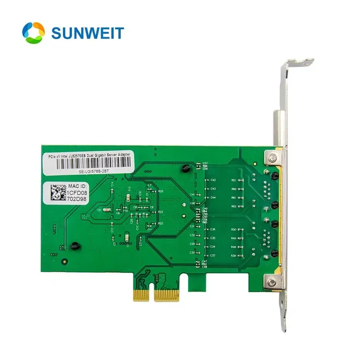 PCi-e Intel i350-T2 Dual RJ45 GigabitСетевая карта 5