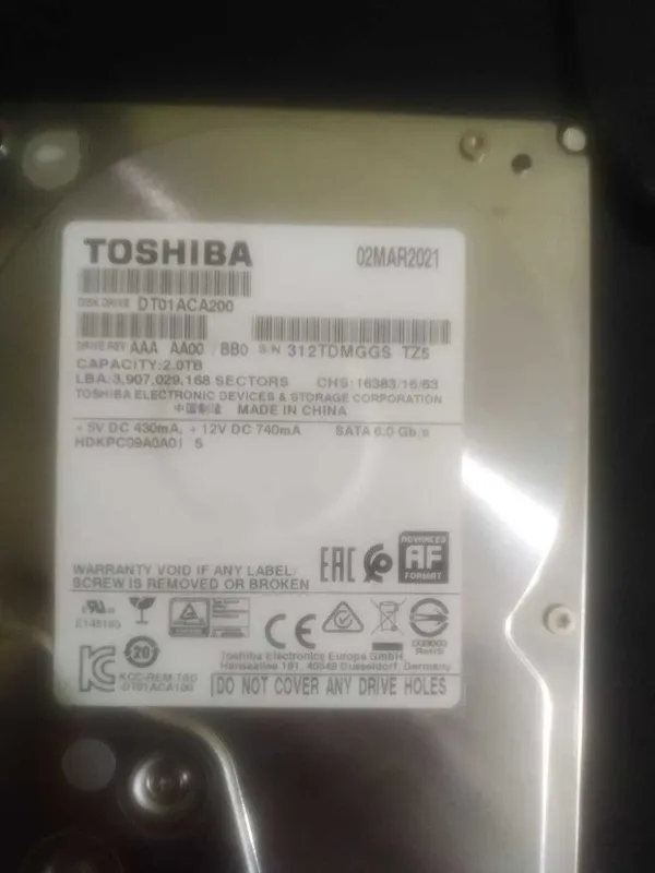 продам Жесткий диск Toshiba DT01ACA200 на 2TB — фото 2
