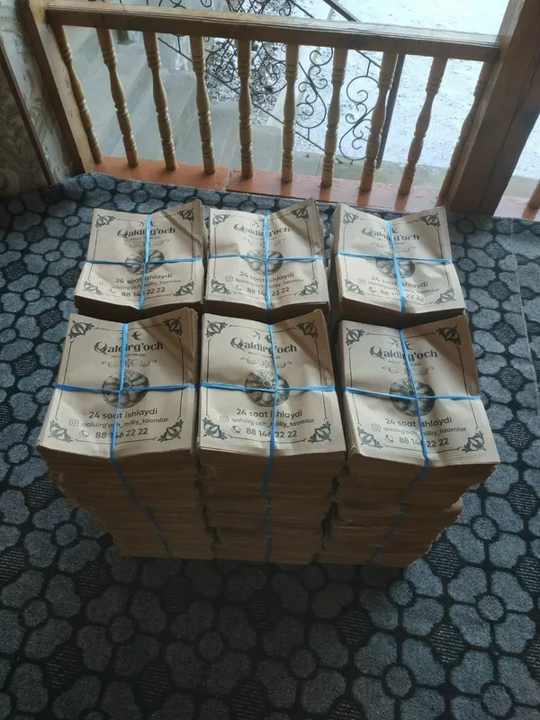 Somsa gumma va boshqa mahsulotlar uchun qogʻoz paketlar