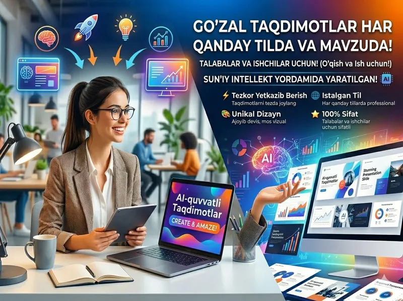 Oqish va ish uchun prezentasiya
