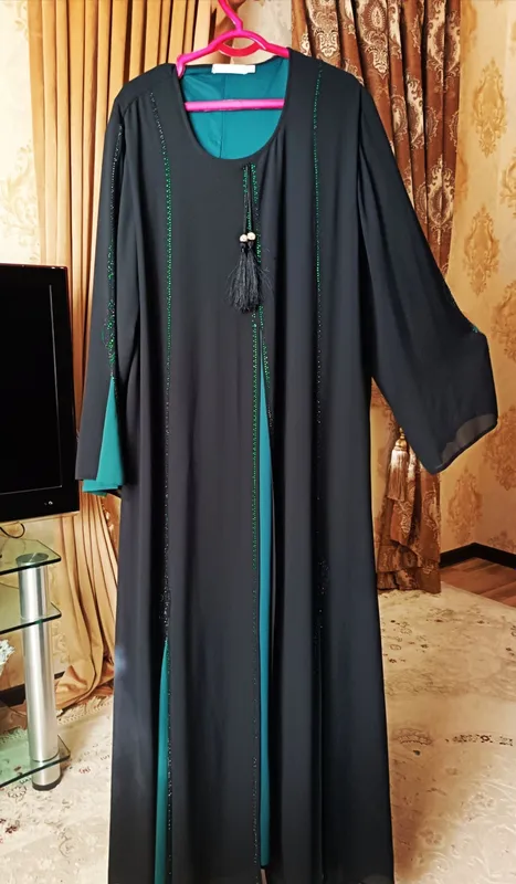 Abaya uslubidagi ikki qatlamli ko‘ylak 1