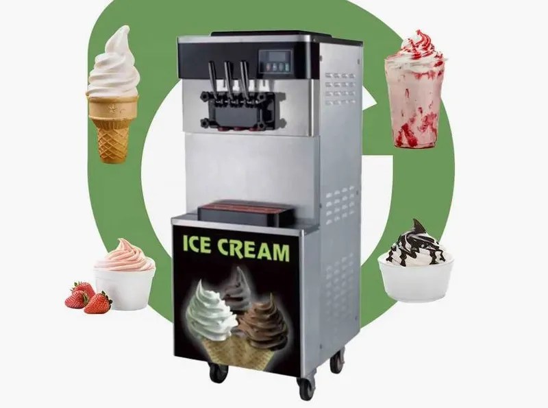 Музкаймок Аппарати Frizer Soft Ice Cream 3 Краник Кафе Бизнес Ускуна Музкаймок Аппарати Frizer Soft Ice Cream 3 Краник Кафе Бизнес Ускуна
