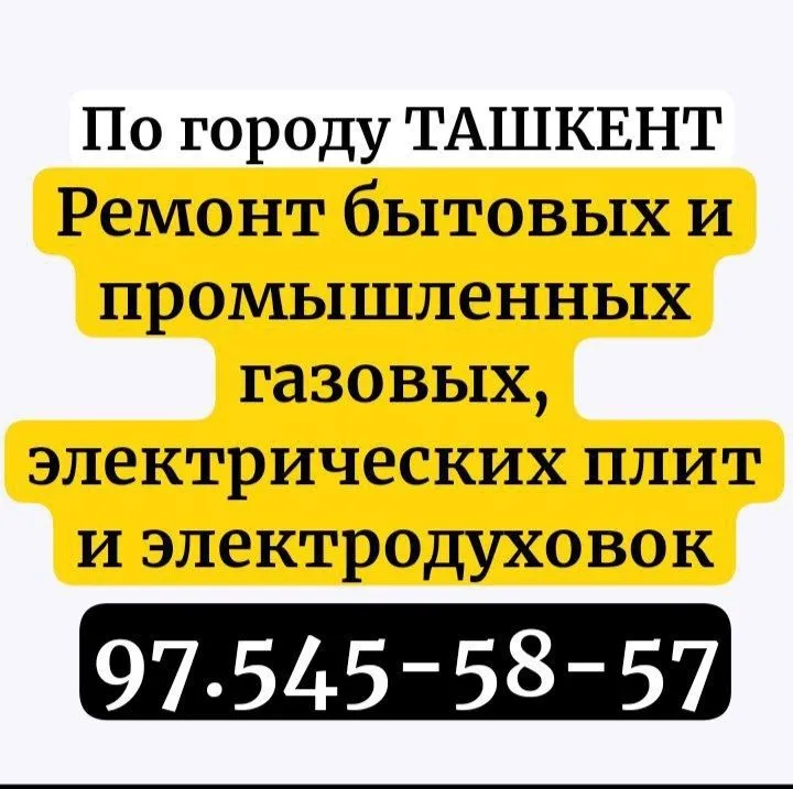 Ремонт электрогазовых бытовых и промышленных плит