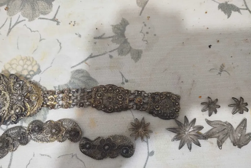 Продам старинный серебряный женский пояс 5