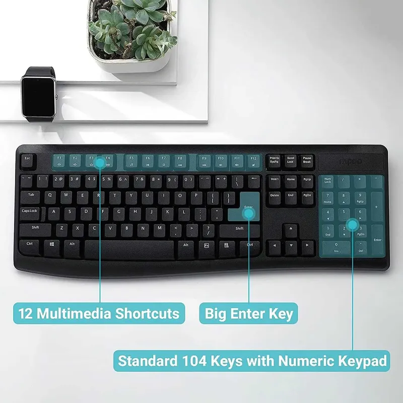 Simsiz klaviatura va sichqoncha Rapoo X1800 Pro 3