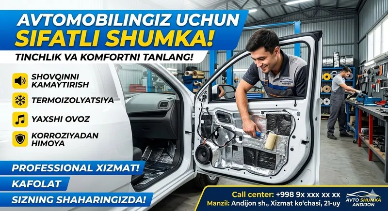 Avtomobil uchun shumka xizmati Avtomobil uchun shumka xizmati
