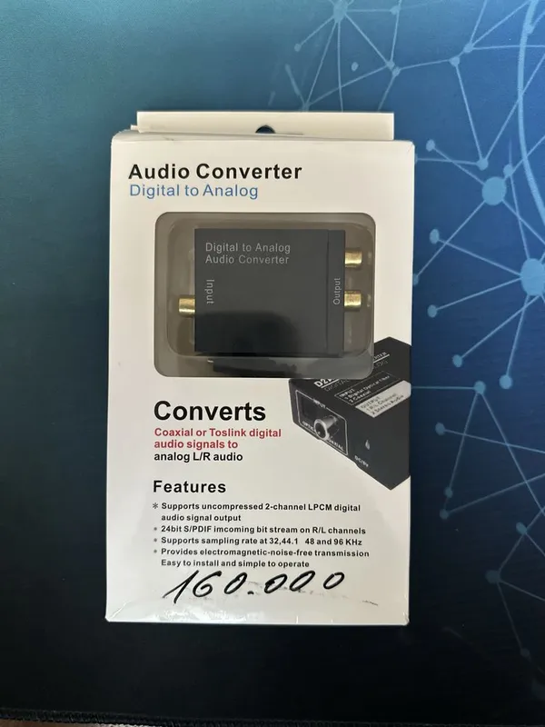 Audio converter, digital to analog. 1 Audio converter, digital to analog. 1