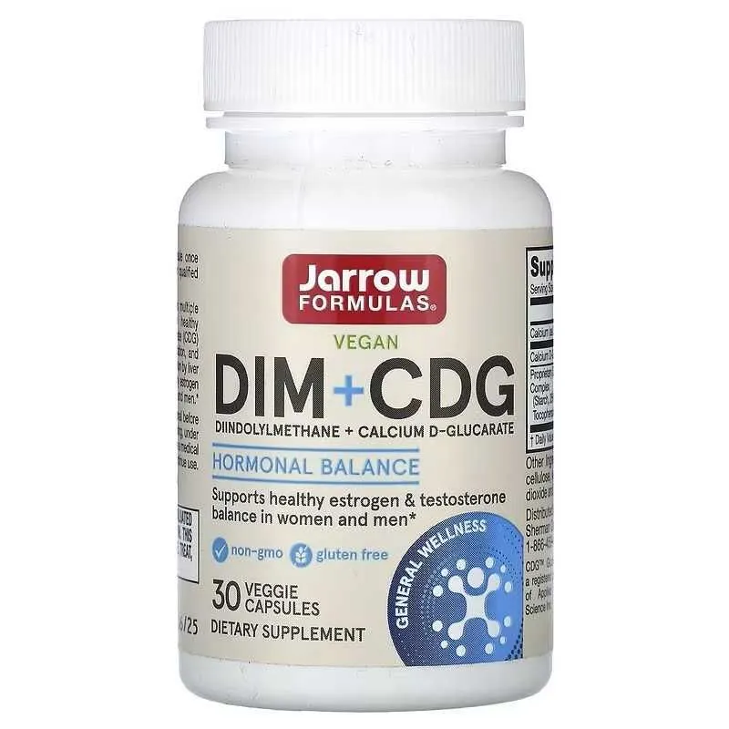 Jarrow Formulas DIM + CDG улучшенная формула для детоксикации 30 капс 1