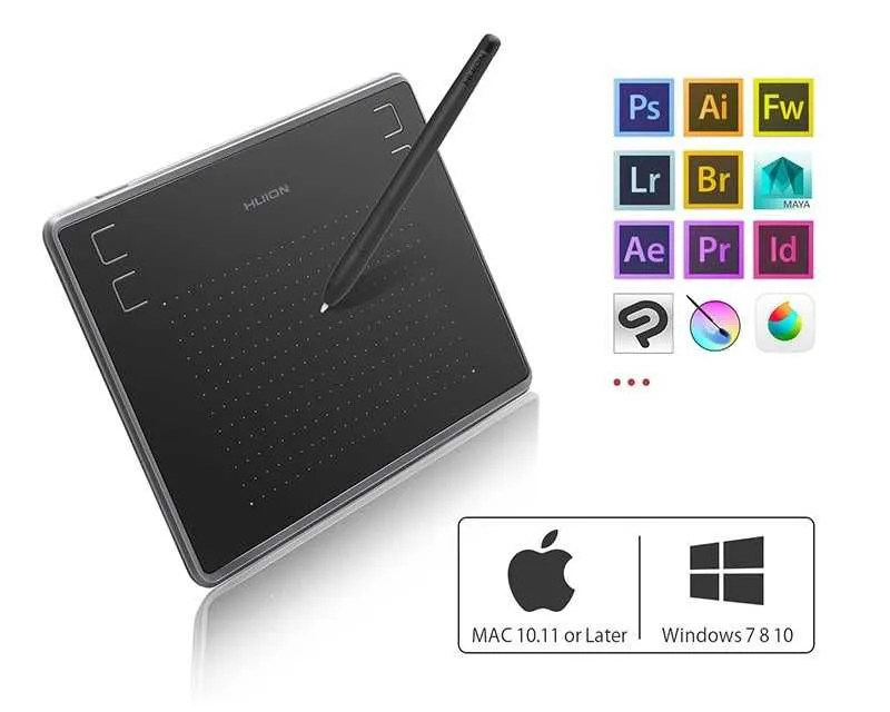 }Графический планшет Huion H430P USB Black 5 }Графический планшет Huion H430P USB Black 5