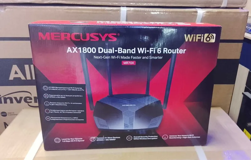 Mercusys ax1800 dual band wi-fi 6 router mr70x