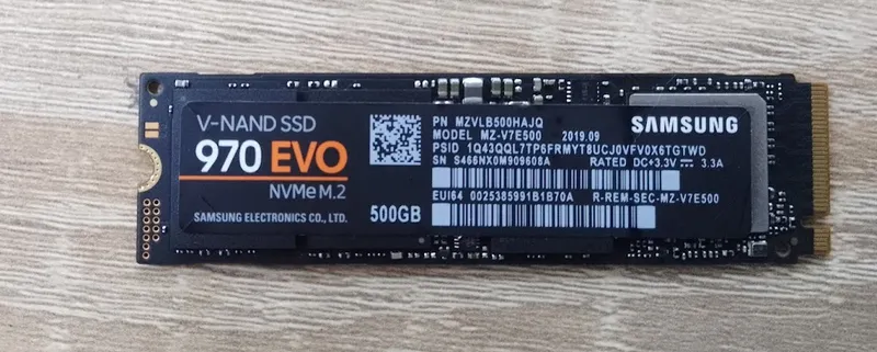 Samsung evo 970 NVMe M.2 512 GB