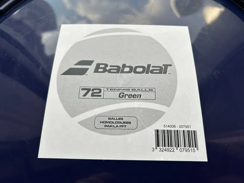 Корзина с Babolat Green 72 новыми мячами — фото 2