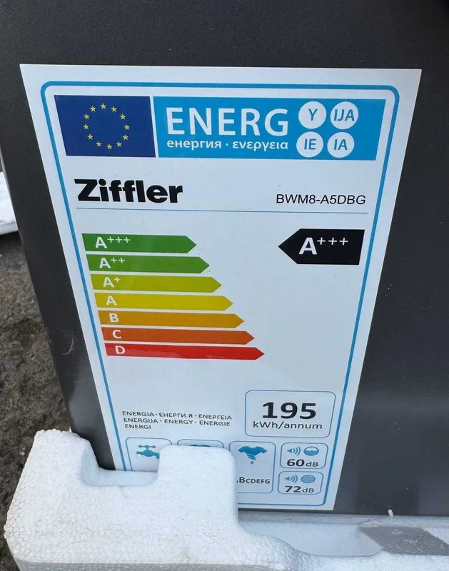 Стиральная машина Ziffler 8 кг BWM8-A5DBG Inverter Steam — фото 7