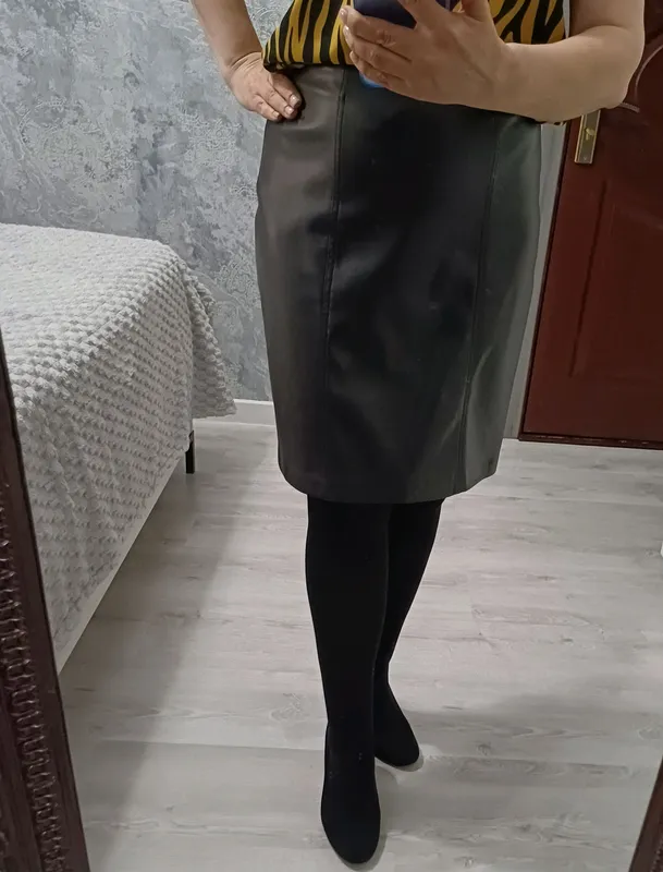 юбка кожаная