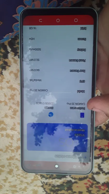 Tecno camon 20 pro 16ga256xotira
