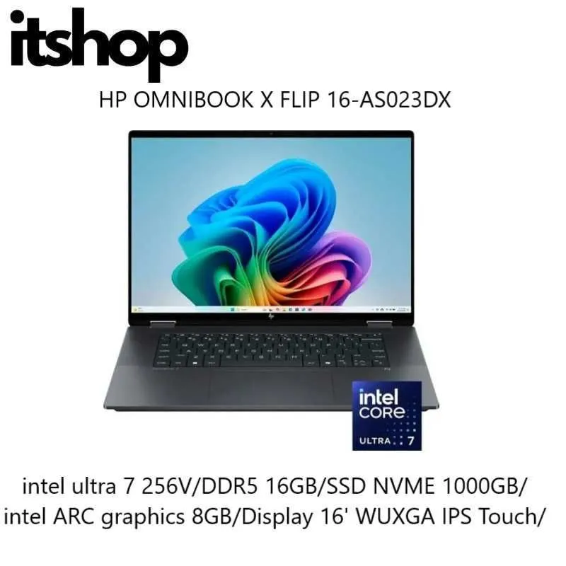 HP omnibook X flip 16-as0023dx ultra 7 256V/16/1000/Display 16' FHD HP omnibook X flip 16-as0023dx ultra 7 256V/16/1000/Display 16' FHD