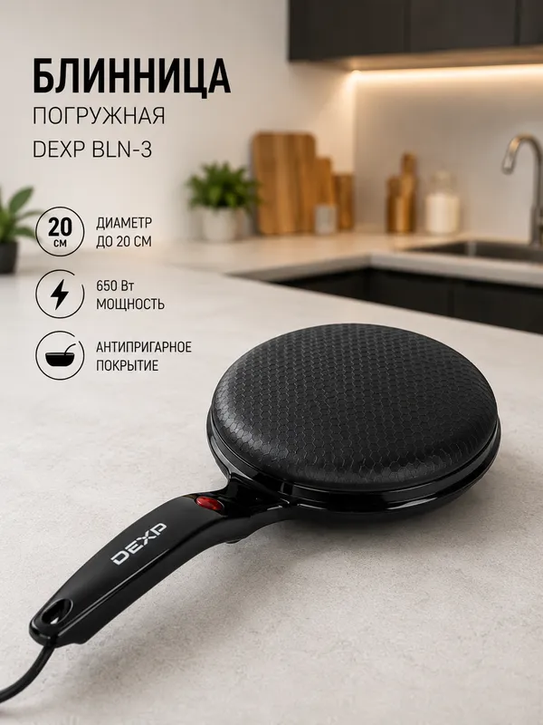 Botirma blinnitsa, DEXP BLN-3, qora, Rossiya 1