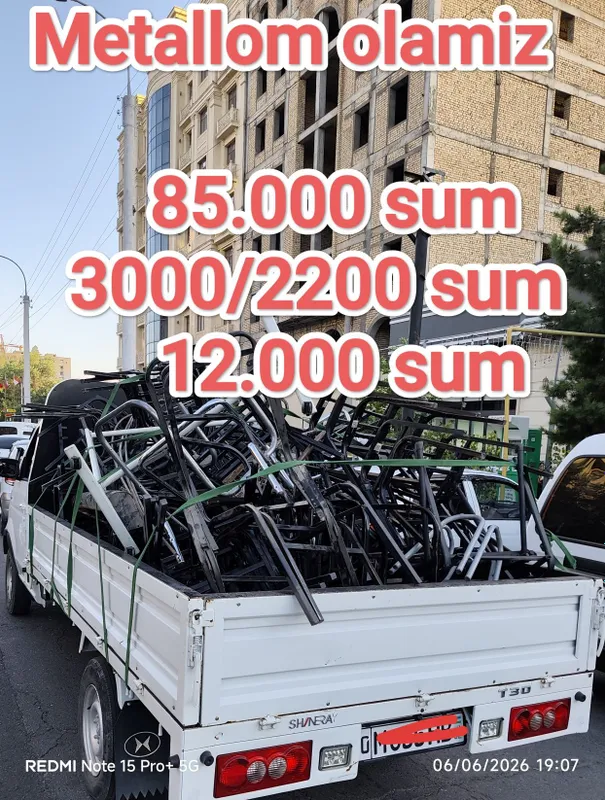 Металлом Тошкент шахри бойлаб металлом олиб кетамиз 24 / 7 1 Металлом Тошкент шахри бойлаб металлом олиб кетамиз 24 / 7 1