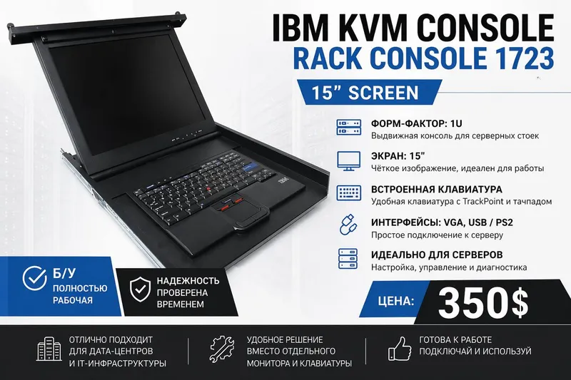 IBM server KVM-konsolini sotaman (Rack Console IBM server KVM-konsolini sotaman (Rack Console
