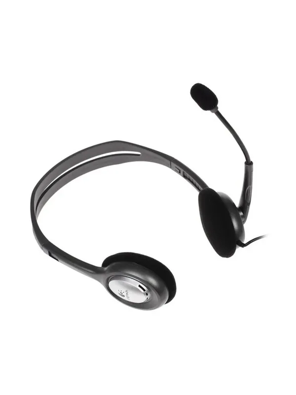 Проводные наушники Logitech H111 (jack 3.5 мм), для колл-центра, 1.8 м, серый — фото 3