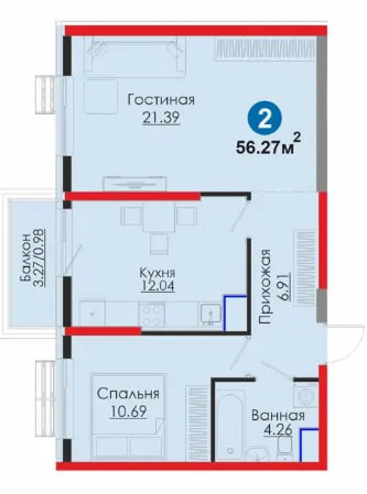 Мирабад,  2 комнатная, 11 этаж , Ипотека — фото 6