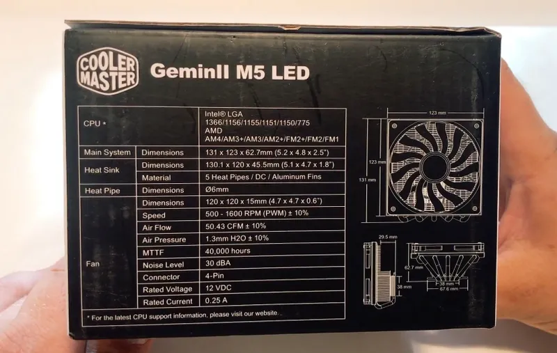 Кулер для процессора Cooler Master GeminII M5 LED 5 Кулер для процессора Cooler Master GeminII M5 LED 5