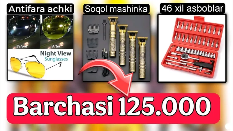 46 xil asboblar to'plami  axchki  barchasi 125