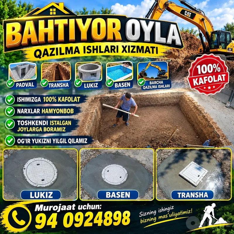 o'ra urachi qazilma ishlarini qilami toshkedi buylap 4 o'ra urachi qazilma ishlarini qilami toshkedi buylap 4