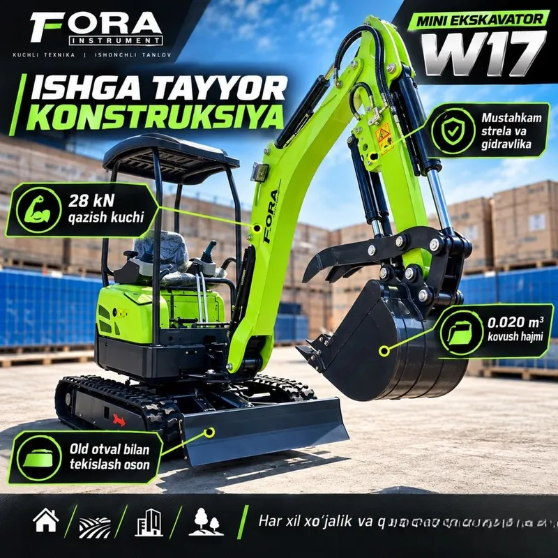 Mini-ekskavator W17 5 Mini-ekskavator W17 5