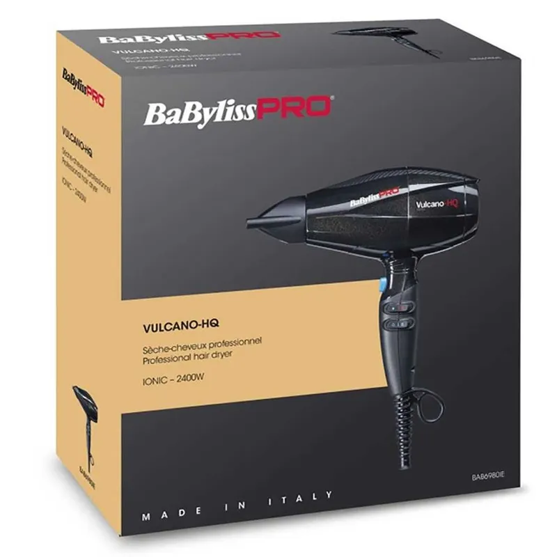 Новый профессиональный Фен BaByliss PRO Vulcano-HQ Ionic Италия 1