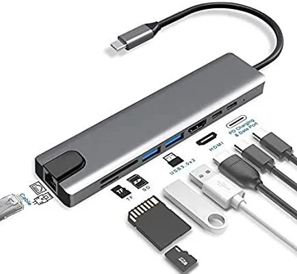 Скидка ! 5× 1 Type c > hdmi / / 2× usb , переходник, Lan ,macbook — фото 3