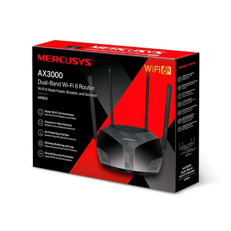 Mercusys MR80X AX3000 Wi‑Fi 6 Router
