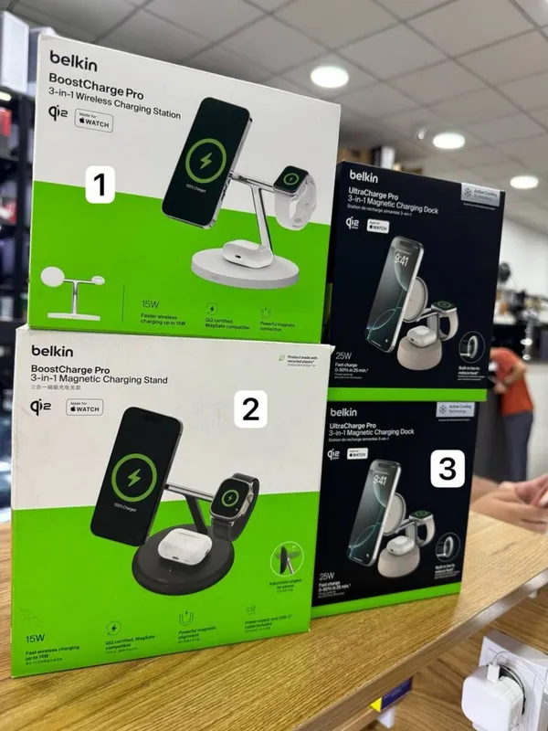 BELKIN 3in1. Bezpravadnoy zaryadka. Безпроводная зарядная станция — фото 1